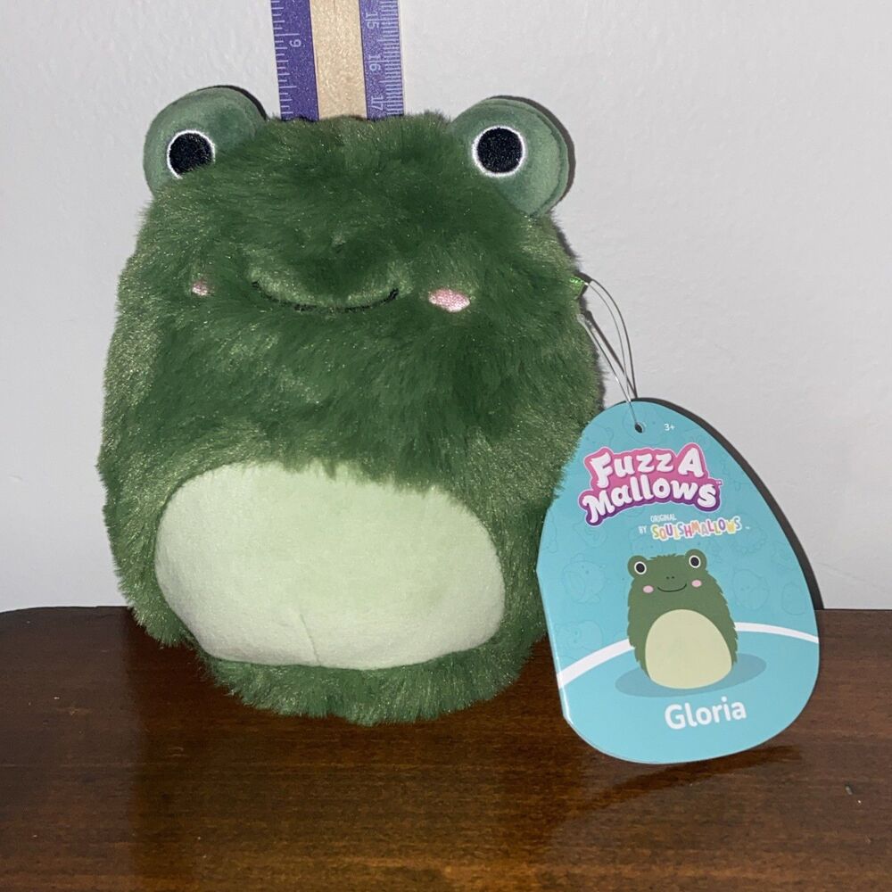 Squishmallows Fuzzamallows Gloria the Frog 5 Inch Soft Plush New with Tags